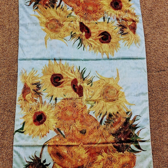 Unbranded Accessories - Sunflowers Italian Silk 2 Sided Scarf Shawl